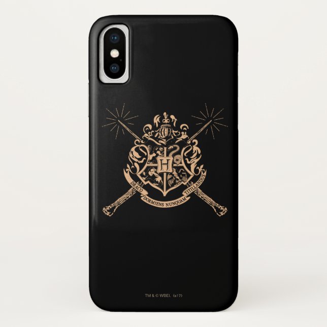 Funda De Case-Mate Para iPhone Harry Potter | Escudo Hogwarts Crossed Wands (Reverso)