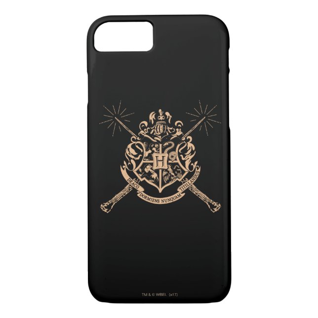 Funda De Case-Mate Para iPhone Harry Potter | Escudo Hogwarts Crossed Wands (Reverso)