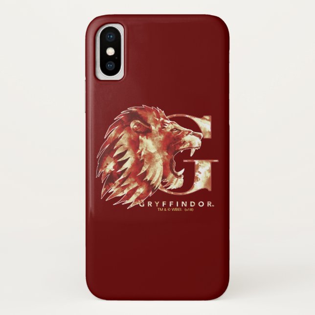 Funda De Case-Mate Para iPhone Harry Potter | GRYFFINDOR™ León Acuarela (Reverso)