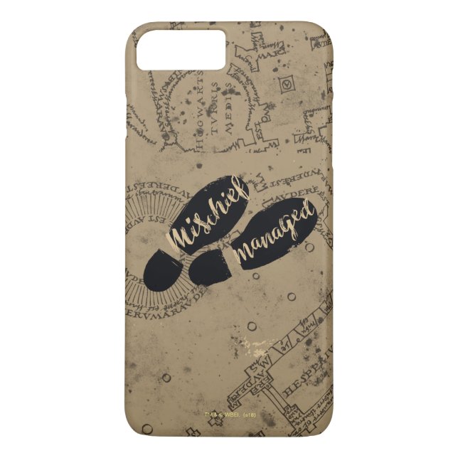 Funda De Case-Mate Para iPhone Harry Potter | MAPA DE TRAVESURAS™ Huellas (Reverso)