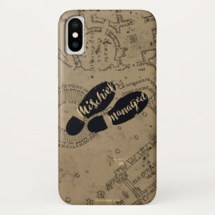 Funda Para iPhone X Harry Potter   MISCHIEF MANAGED™ Map Footprints