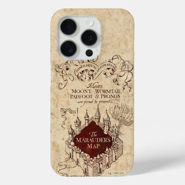 Funda De Case-Mate Para iPhone Harry Potter Spell | Mapa de Marauder Otterbox iPh (Reverso )