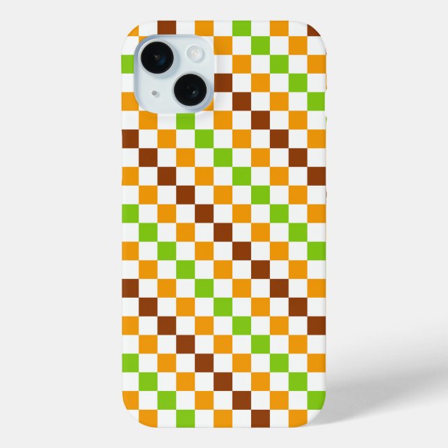 Funda De Case-Mate Para iPhone Harvest diagonal checkerboard pattern (Reverso )
