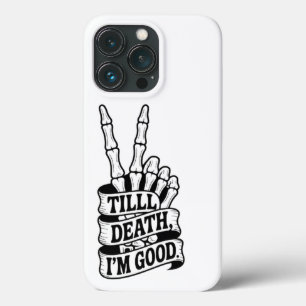 Funda Para iPhone 13 Pro Hasta la muerte Mano de la Paz Skeleton