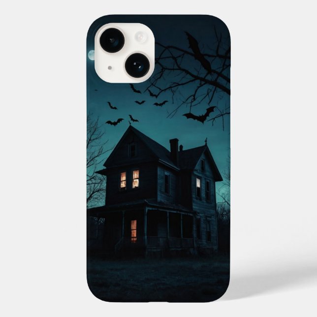 Funda De Case-Mate Para iPhone Haunted House Moon Tee (Reverso )