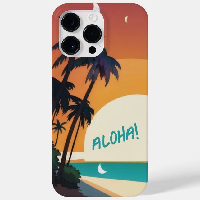 Funda De Case-Mate Para iPhone Hawai/Aloha/Tropical/playa (Reverso)