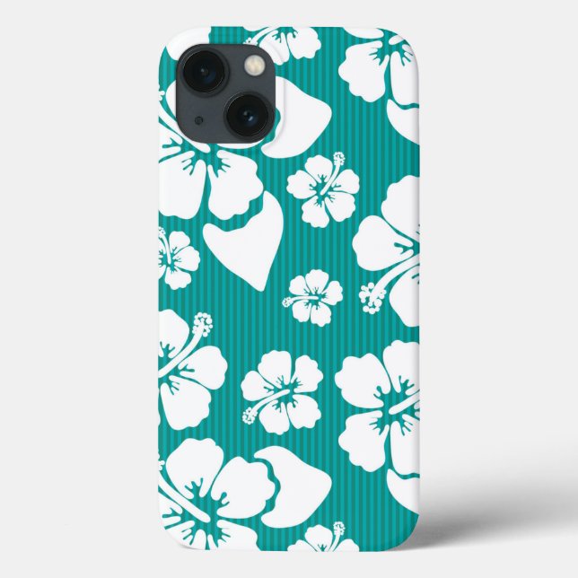 Funda De Case-Mate Para iPhone Hawaiian Hibiscus Flower Pattern (Reverso)