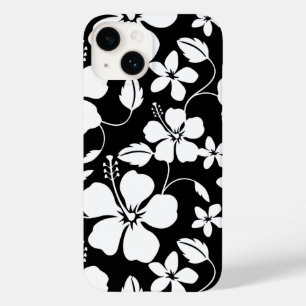 FUNDA PARA iPhone 14 DE Case-Mate HAWAIIAN HULA (HIBISCO) NEGRO