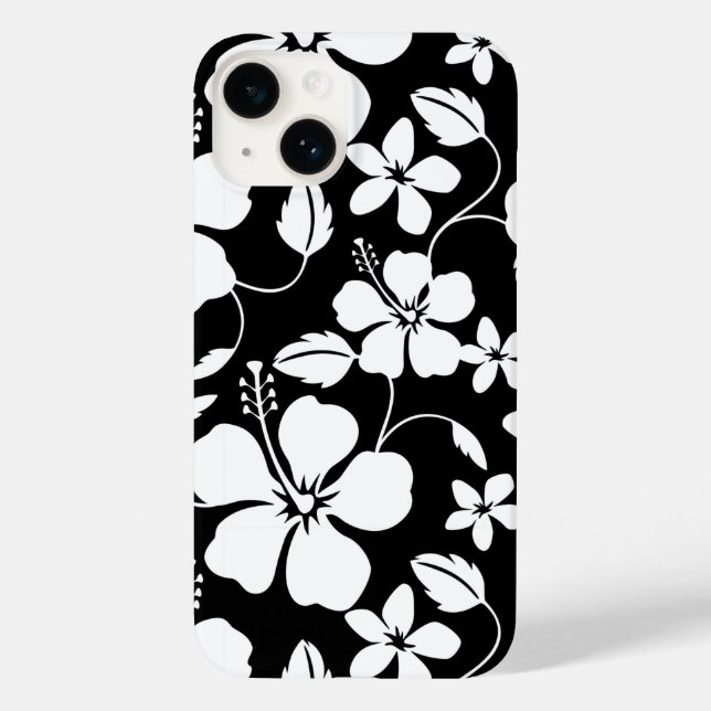 FUNDA DE Case-Mate PARA iPhone HAWAIIAN HULA (HIBISCO) NEGRO (Reverso )