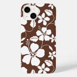 FUNDA PARA iPhone 14 DE Case-Mate HAWAIIAN HULA (HIBISCUS) BROWN