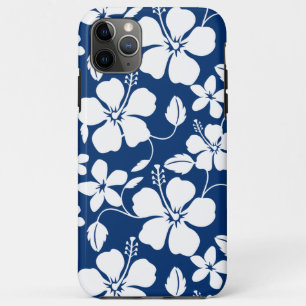 FUNDA PARA iPhone 11 PRO MAX HAWAIIAN HULA (HIBISCUS) NAVY