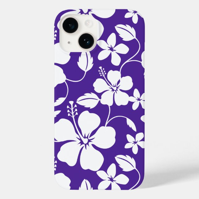 FUNDA DE Case-Mate PARA iPhone HAWAIIAN HULA (HIBISCUS) PURPLE (Reverso )