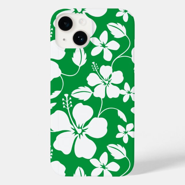 FUNDA DE Case-Mate PARA iPhone HAWAIIAN HULA (HIBISCUS) VERDE (Reverso )