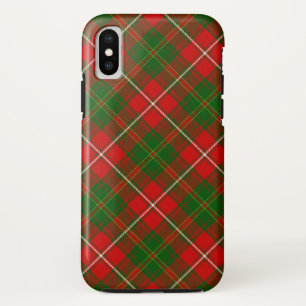 Funda Para iPhone X Hay cuadros rojos y verdes de tartán