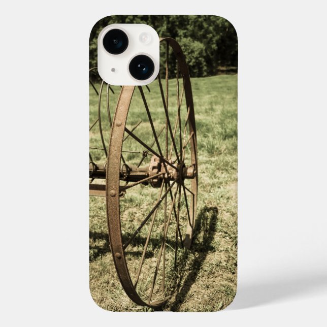 Funda De Case-Mate Para iPhone Hay Rake Wheel Aged (Reverso )