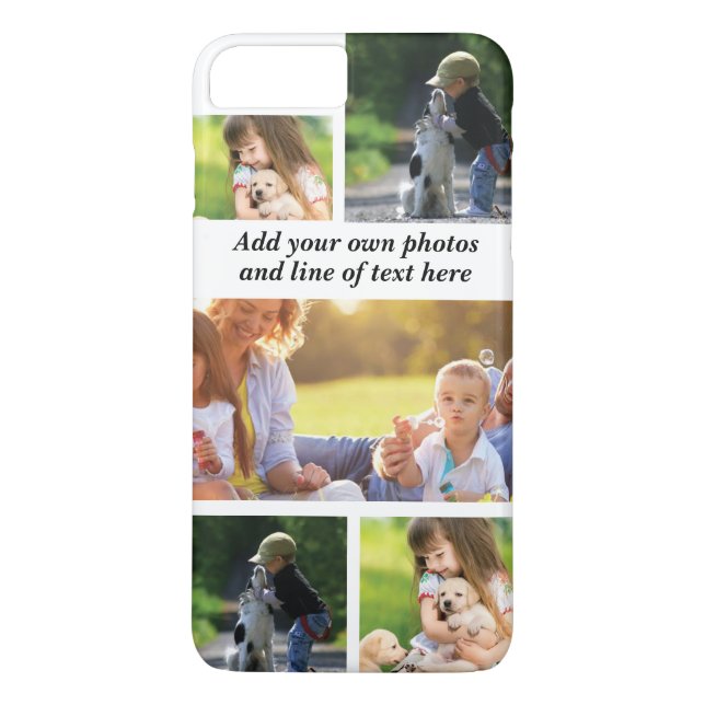 Funda De Case-Mate Para iPhone Haz tu propio collage de fotos y texto (Reverso)