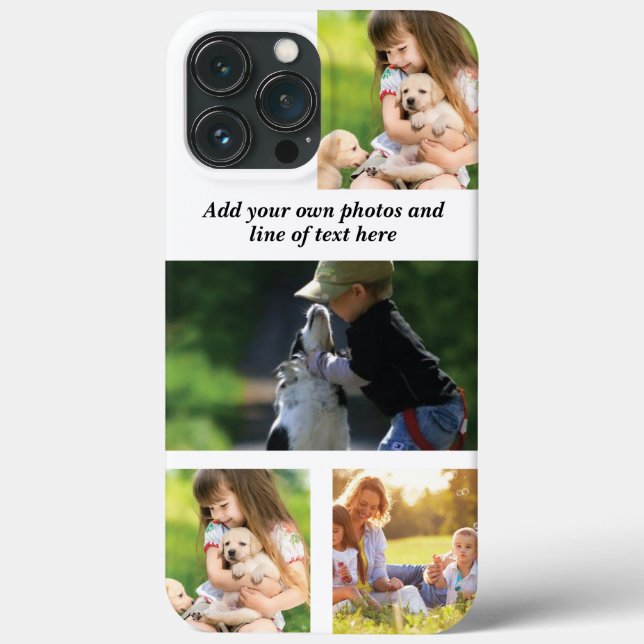 Funda De Case-Mate Para iPhone Haz tu propio collage de fotos y texto (Reverso )
