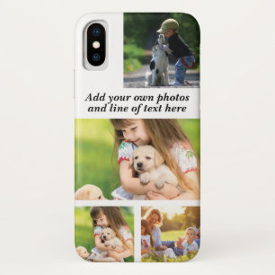 Funda Para iPhone X Haz tu propio collage de fotos y texto