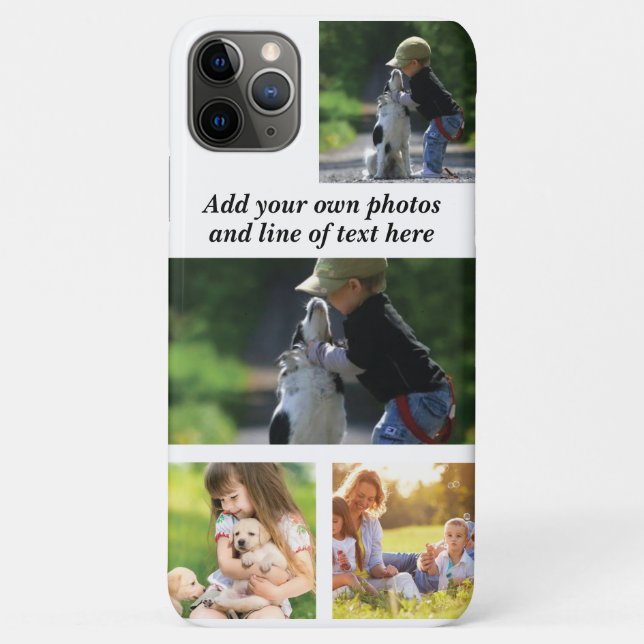 Funda De Case-Mate Para iPhone Haz tu propio collage de fotos y texto (Reverso)