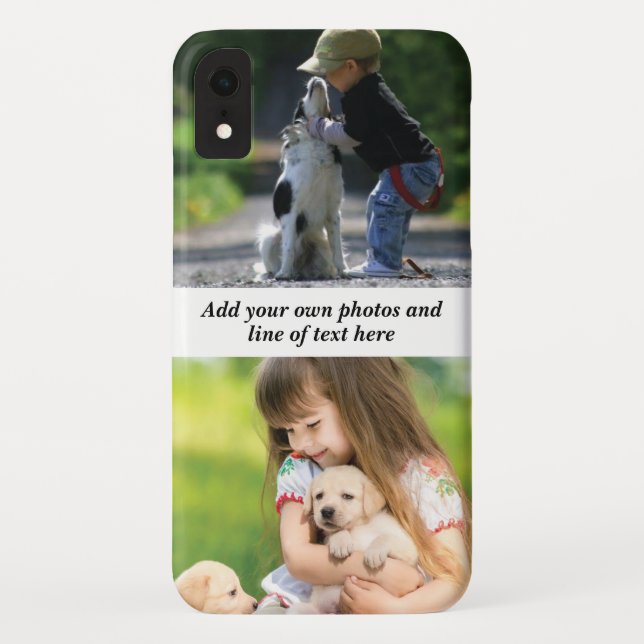 Funda De Case-Mate Para iPhone Haz tu propio collage de fotos y texto (Reverso)