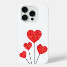Funda Para iPhone 15 Pro Heart Balloons Illustration Design