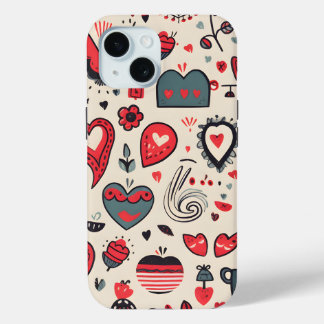 Funda Para iPhone 15 Hearts Galore