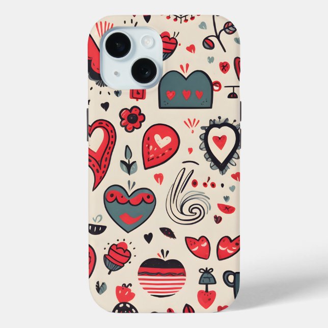 Funda De Case-Mate Para iPhone Hearts Galore (Reverso )