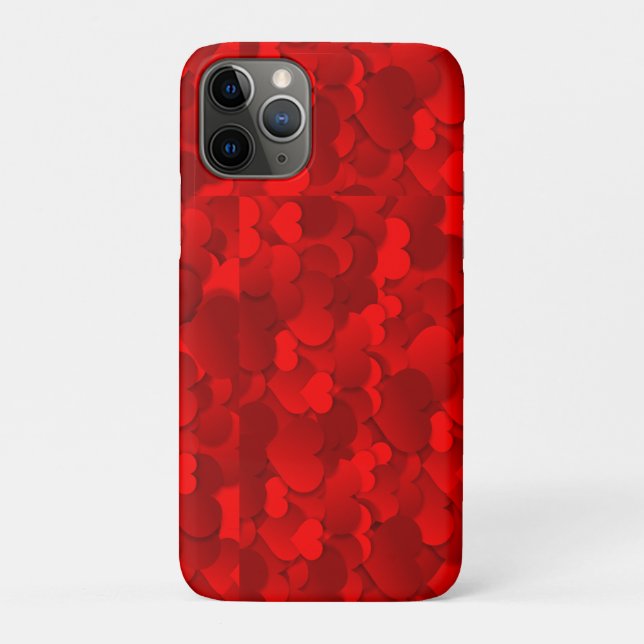 Funda De Case-Mate Para iPhone Hearts Texture Pattern (Reverso)