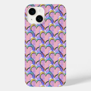 Funda Para iPhone 14 De Case-Mate Hearts Upon Hearts Psychedelic Pattern iPhone Case