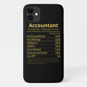 Funda Para iPhone 11 hecho de nutrición contable, datos nutricionales