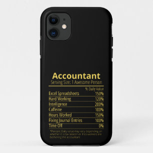 Funda Para iPhone 11 hecho de nutrición contable, datos nutricionales
