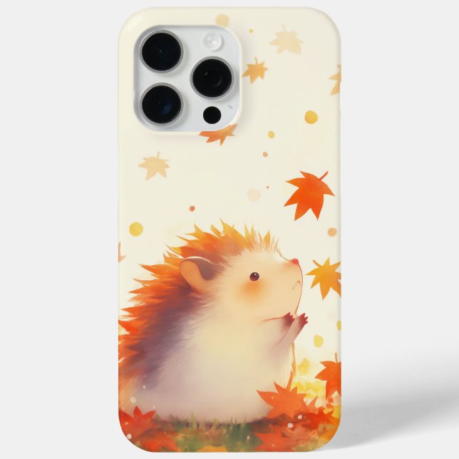 Funda De Case-Mate Para iPhone Hedgehog Autumn Fun (Reverso )