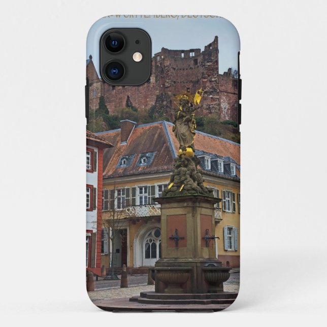 Funda De Case-Mate Para iPhone Heidelberg - estatua y castillo (Reverso)