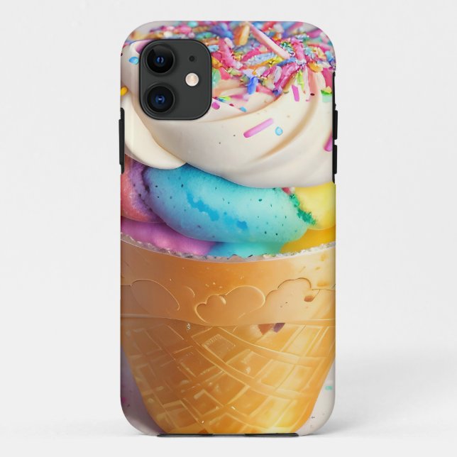 Funda De Case-Mate Para iPhone Helado Cream Cone Sprinkles (Reverso)
