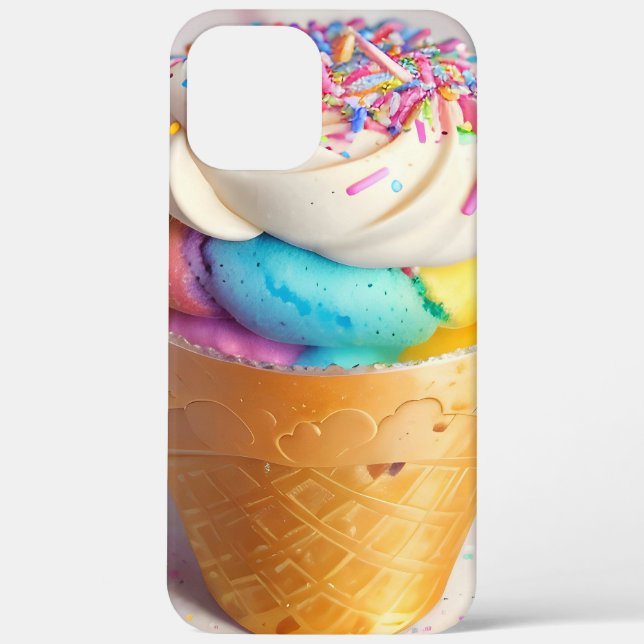 Funda De Case-Mate Para iPhone Helado Cream Cone Sprinkles (Reverso )