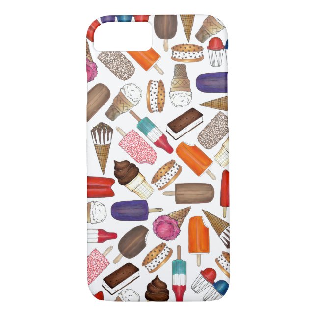 Funda De Case-Mate Para iPhone Helado Crema y Popsicles Verano Tratos Estuche de  (Reverso)