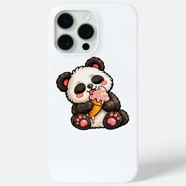 Funda De Case-Mate Para iPhone Helado de Panda Adorable (Reverso )