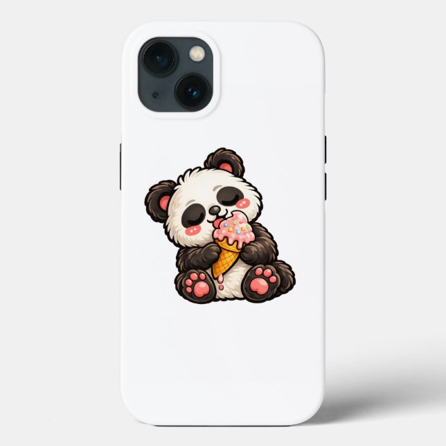 Funda De Case-Mate Para iPhone Helado de Panda Adorable (Reverso )