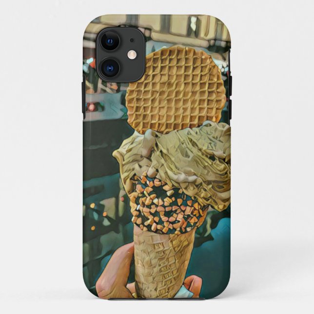 Funda De Case-Mate Para iPhone Helados de chocolate rociados (Reverso)