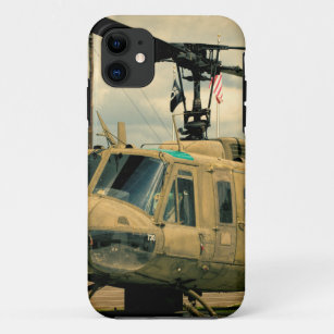 Funda Para iPhone 11 Helicóptero de los militares de la era Uh-1 Huey