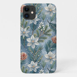 Funda Para iPhone 11 Hello Winter Pines & Flowers