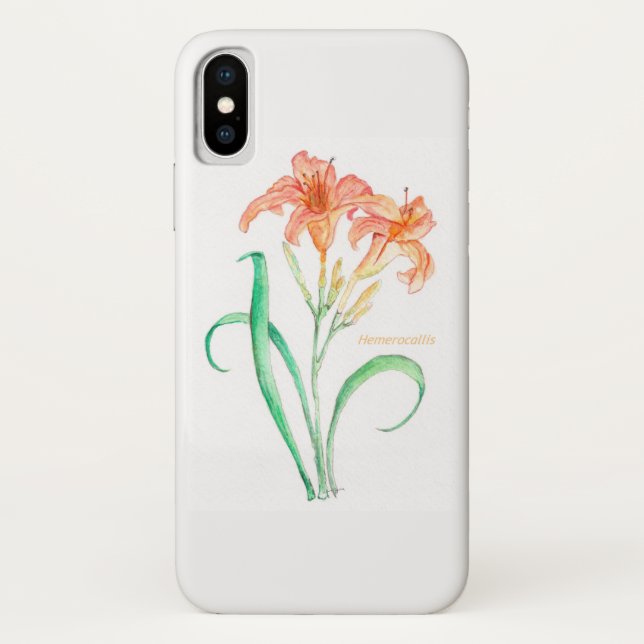 Funda De Case-Mate Para iPhone Hemerocallis (Lily del Día) (Reverso)