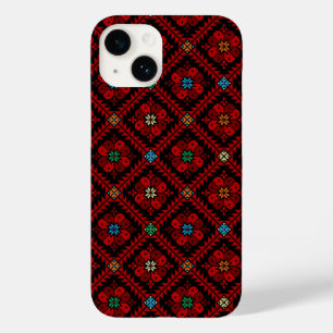 Funda Para iPhone 14 De Case-Mate Henna árabe tatreez rojo y negro