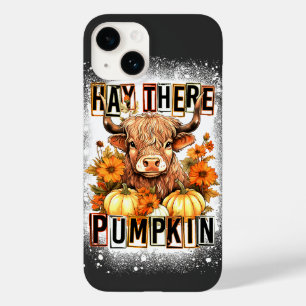 Funda Para iPhone 14 De Case-Mate Heno blanqueado allá Pumkin Highland Cow otoño