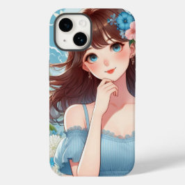 Funda Para iPhone 14 De Case-Mate Her Sky-Blue Gaze iPhone / iPad ケース