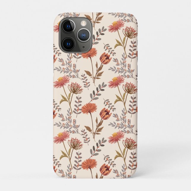 Funda De Case-Mate Para iPhone Herbstliches Blütenmosaik (Reverso)