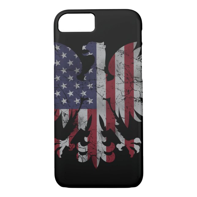 Funda De Case-Mate Para iPhone Herencia polaca patriótica de la bandera de (Reverso)