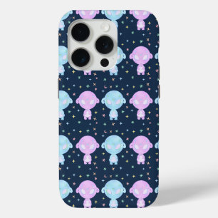 Funda Para iPhone 15 Pro Hermanas Gemelas Alien Pasel Arte Kawaii Cósmico