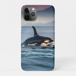 Funda Para iPhone 11 Pro Hermandad De Los Padres: Orcas De Mamá Y Bebé En E