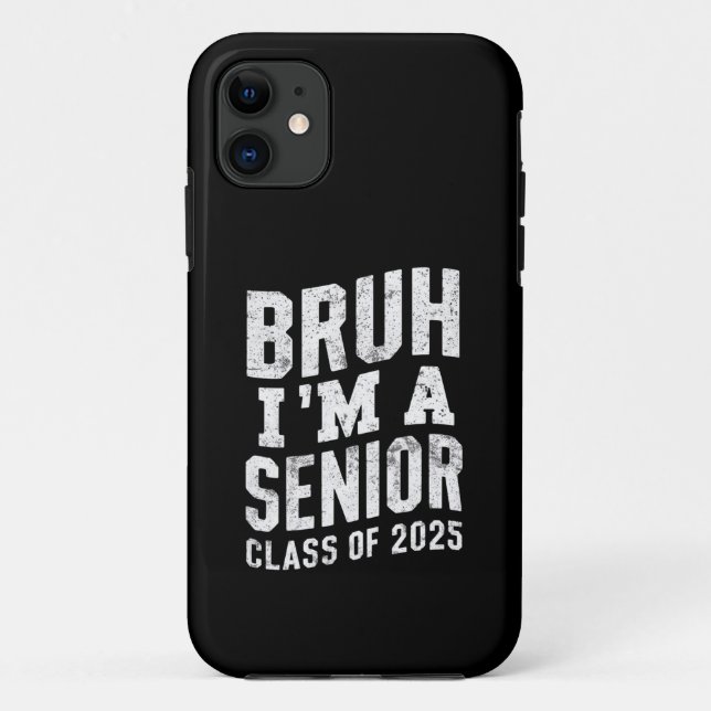 Funda De Case-Mate Para iPhone Hermano, soy un estudiante de último año, graduaci (Reverso)